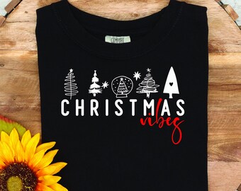 Christmas Vibes SVG, PNG, PDF, kerstshirtontwerp (digitale download)