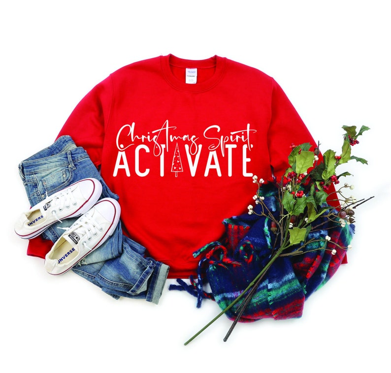 Kerstgeest Activeren SVG, png pdf, grappig kerstshirt (digitale download) afbeelding 1