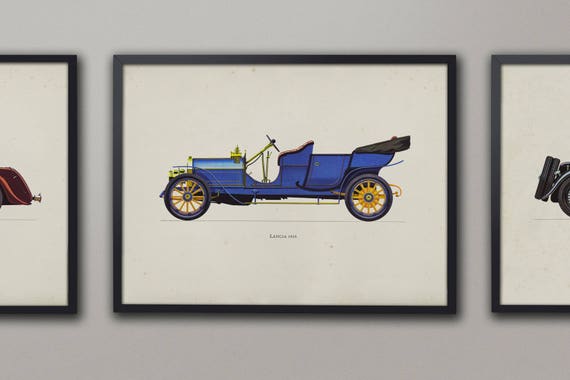 vintage car prints nursery