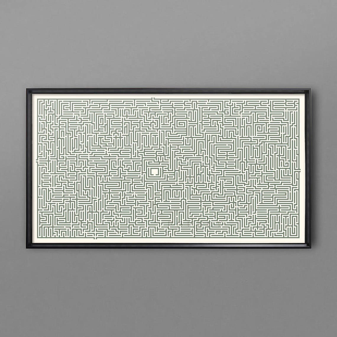 Maze Wall Art Print Labyrinth Wall Decor Large Maze Huge Etsy