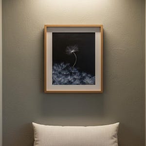 Hand painted artwork. Natalia Geiman &quot;Dandelion&quot; — Original Oil Painting, 40x50 cm (15.7x19.7 in)