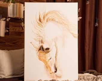 Original Painting, New Home Art, Wall Décor, Horse Painting, Wall Art,Oil on canvas,Oil,Canvas, Horse Oil painting, Oil painting, Animal