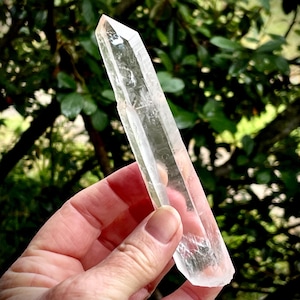 High Grade Stunning Quartz Crystal Wand from Diamantina, Brazil, Exceptionally Clear Quartz Wand with Beautiful Aesthetic Structure