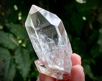 Master Isis, Master Record Keeper Quartz Crystal with Time Links and Self Healing Ultra Clear and Lustrous Quartz from Diamantina, Brazil