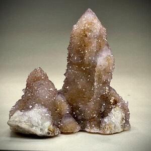 High Grade Sparkling Spirit Quartz Crystal with Amethyst and Golden Limonite, AKA Cactus Quartz from South Africa