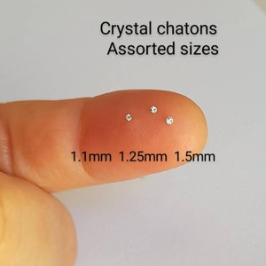 Mix of tiny crystals, pointed back rhinestones, assorted tiny crystals, Swarovski loose crystals, 1mm 1.5mm assorted sizes, PP3,PP5,PP8 zdjęcie 1