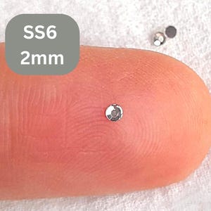 Kristalheldere strassteentjes van 2 mm, SS6 kleine plaksteentjes aan de achterkant