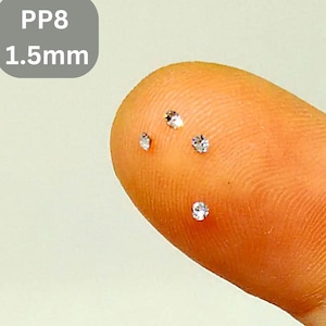 Piccoli chaton di cristallo Swarovski da 1,5 mm, strass con parte posteriore appuntita, colore trasparente