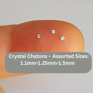 Mezcla de cristales Swarovski diminutos: diamantes de imitación con punta de 1-1,5 mm para joyería, relojes y manualidades.