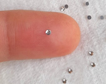 2mm Rhinestones, SS6 size, Tiny Flat Backs, Small Rhinestones, Tiny Round Rhinestone, Crystal Clear Flat Back