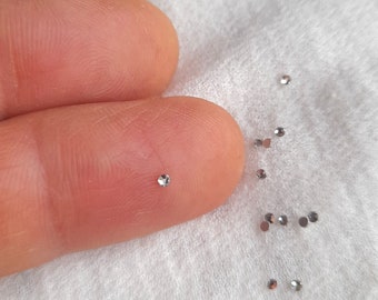 1.6mm Rhinestones, SS4 size, Tiny Rhinestones, Tiny Flat Backs, Small Round Rhinestone, Crystal Clear Flat Back