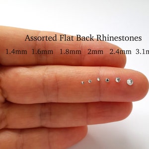 Crystal Clear Flat Back Rhinestones: Assorted Sizes SS3-SS12