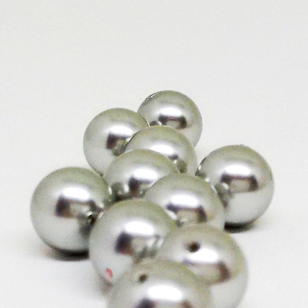 Half Drilled Beads, Swarovski Grey Pearls, Gray Beads, Swarovski Crystal Pearls, Imitation Pearls, Loose Pearls, Pastel Beads