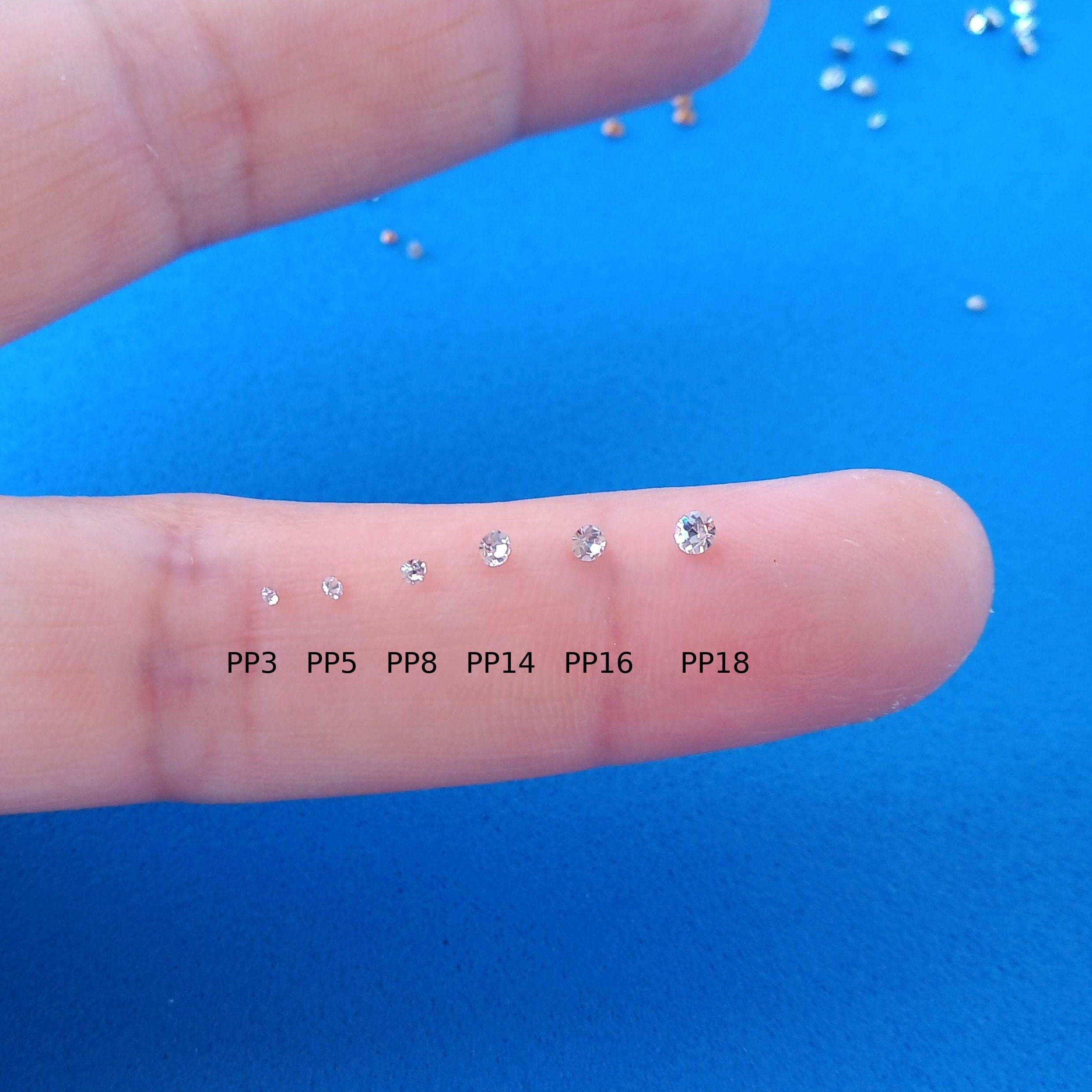 Assorted crystals, 6 sizes 1.1mm to 2.45mm, mix of crystals, Swarovsk…