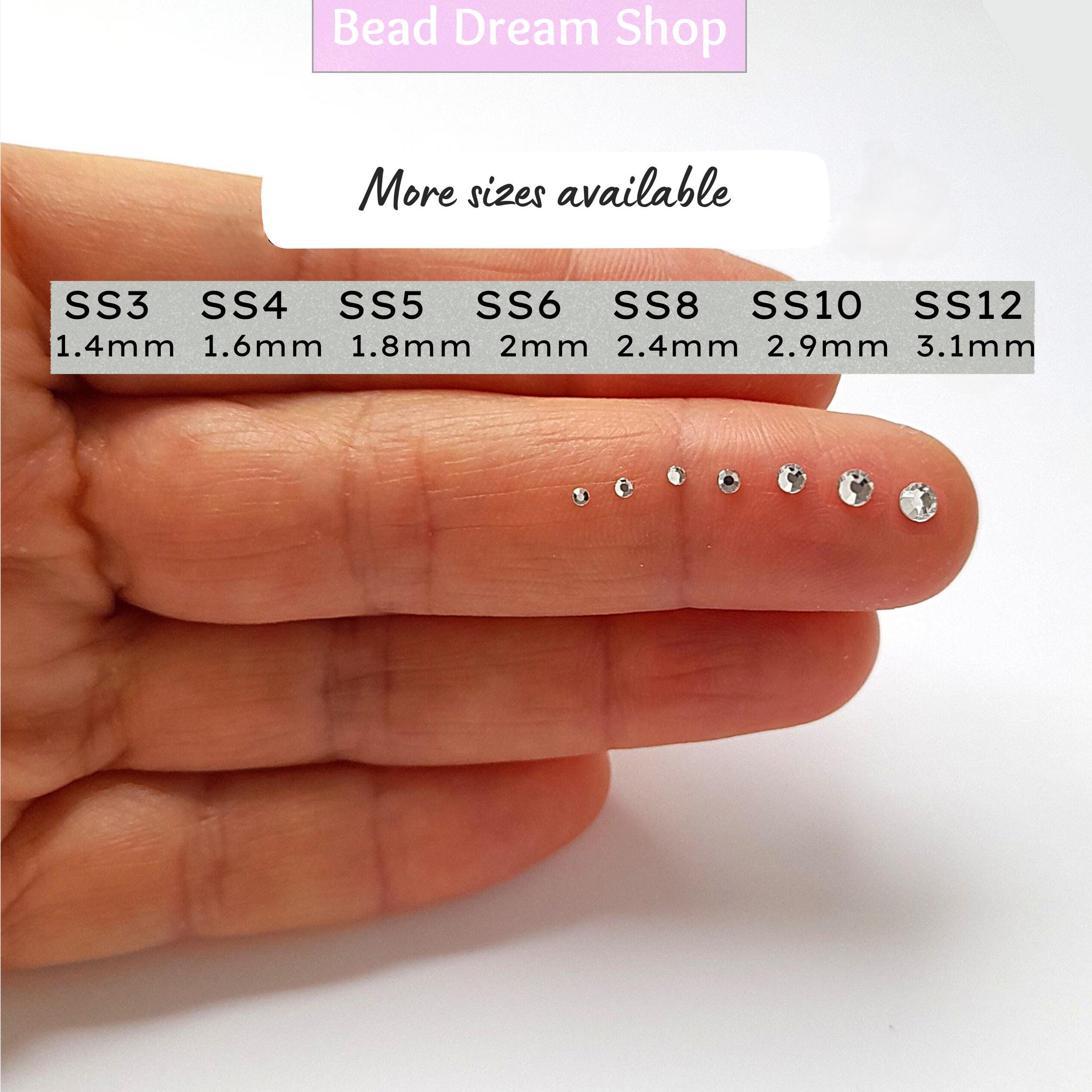 100 Strass Cristal Transparents SS6 - Dos Pyramidal 1,9-2 Mm - Neufs