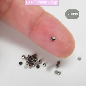 2.1 mm Markasit (Pyrit) Steine - Kleine runde Edelsteine für Vintage Schmuck, Sammeln, Reparatur, zum Basteln