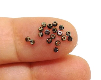 2mm Tiny Swarovski Beads, 22 Crystal Beads, Metallic Color Beads, Metallic Light Gold 2X, Round Beads