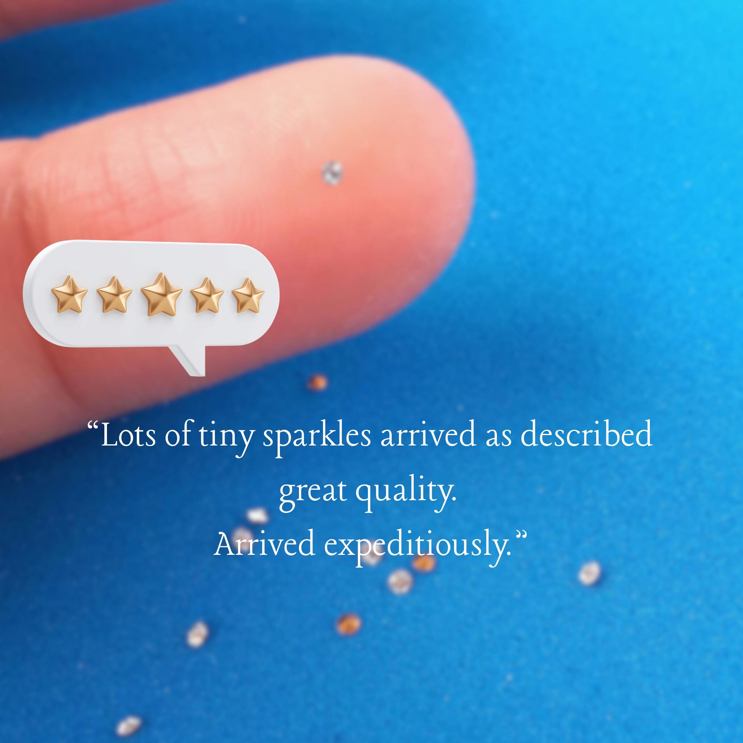 極小の透明クリスタルチャトン、1 mm から 2.45 mm までの各種サイズ