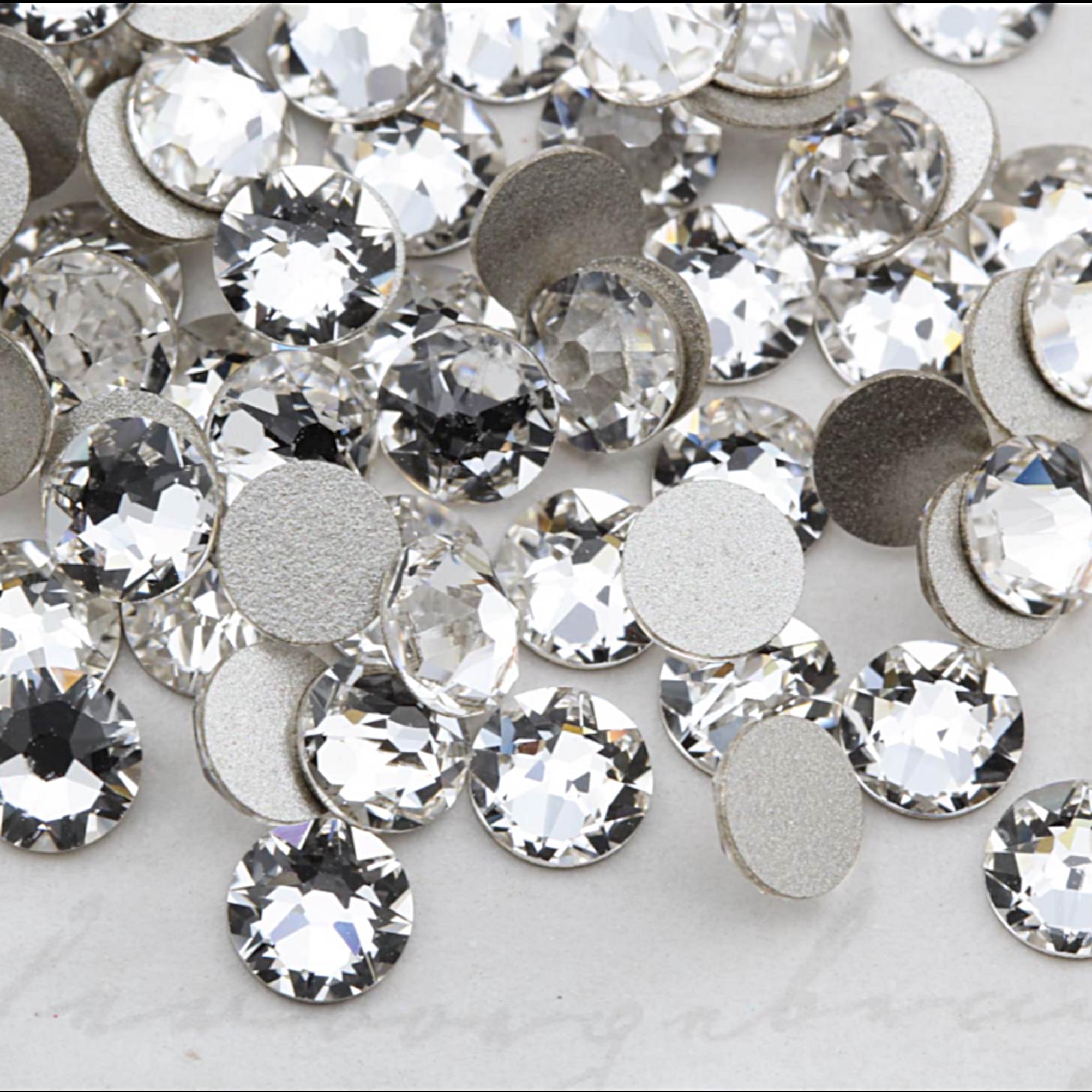 Crystal Clear Flat Back Rhinestones: 1.4-3.1mm Assorted Sizes SS3