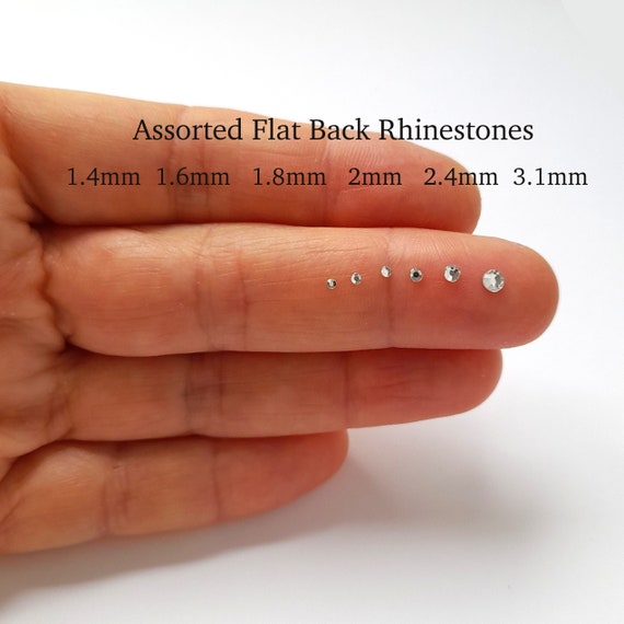 Tiny Flat Backs, Small Rhinestones, Swarovski Crystals, Tiny Round  Rhinestone, Crystal Clear Flat Back, 2.4mm Rhinestone, SS8 