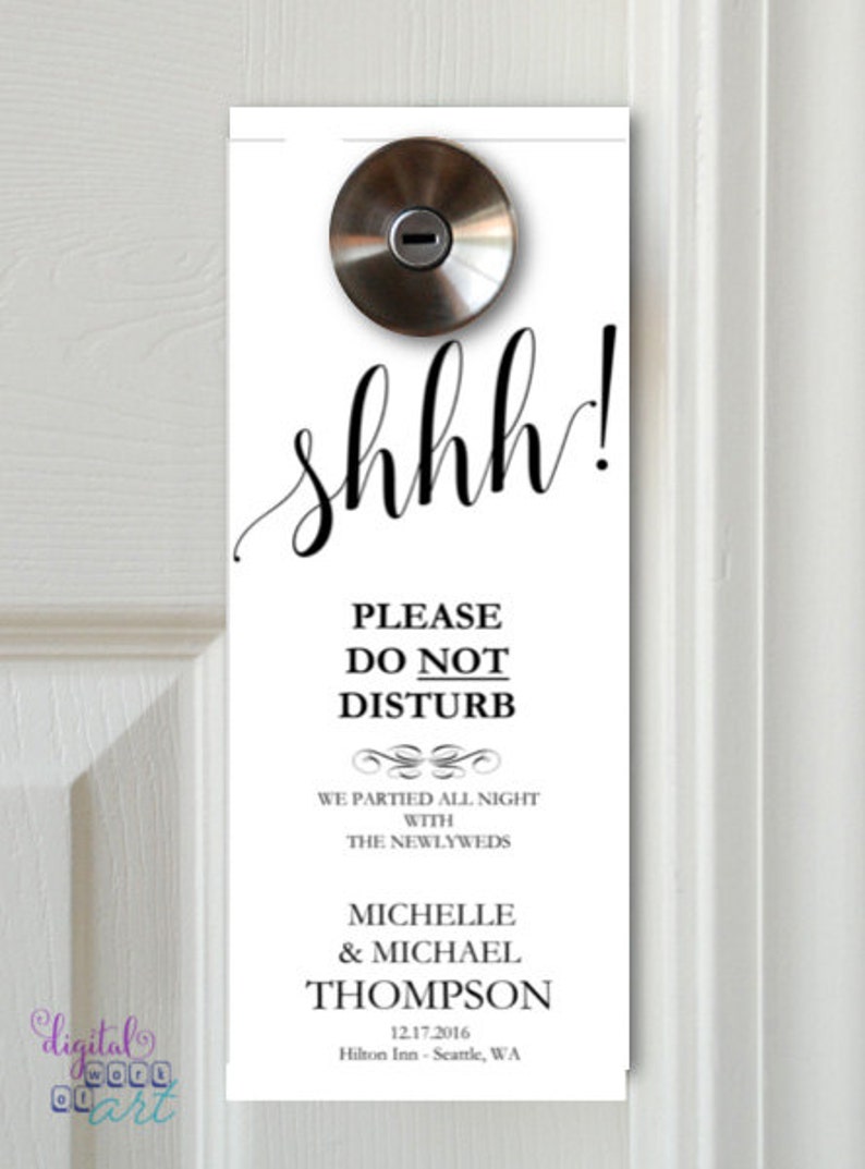 Wedding Favor Welcome Bag Rustic Wedding Editable PDF Printable Please Do Not Disturb Door Hanger Printable Wedding Door Hanger Template