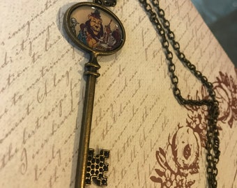 Key to Oz - Wizard of Oz Key Pendant Necklace - Vintage Book Lover Literature Gift For Girls, Sisters, Moms