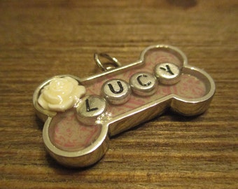 Personalized & Customized Dog Bone Resin Name Tags
