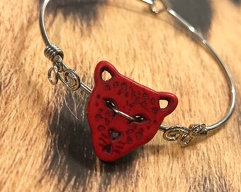 Red Wire Cheetah Bracelet