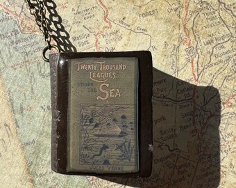 Jules Verne Twenty Thousand Leagues Under the Sea Miniature Book Necklace