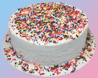 It’s Your Birthday Marshmallow Cake  ~ One 6" Gourmet Handcrafted Vanilla Marshmallow Cake with Sprinkles