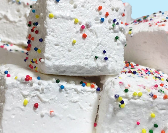 Birthday Cake Gourmet Marshmallows  ~ 1 Dozen Gourmet Handcrafted Marshmallows