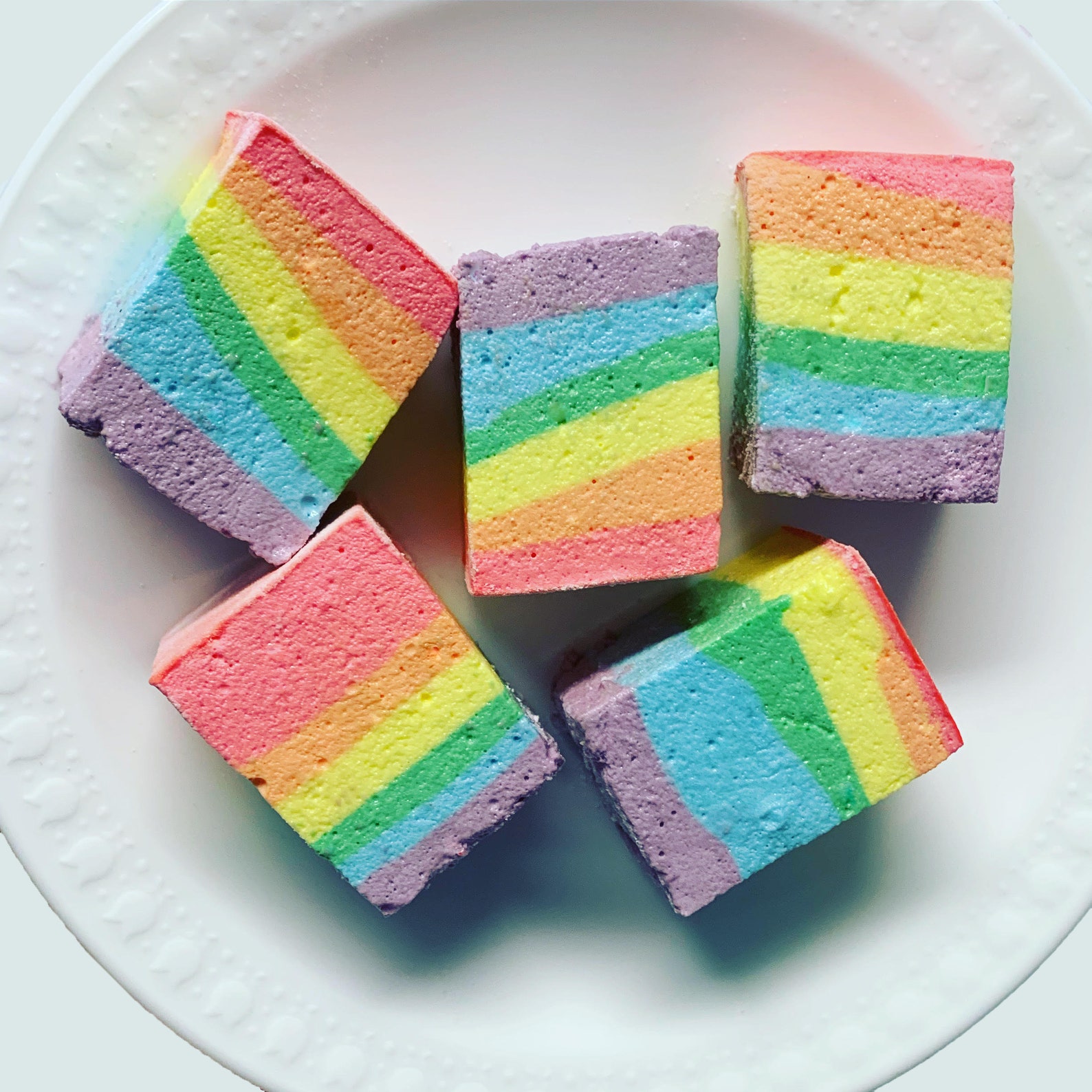 Rainbow vanilla Gourmet Marshmallows 1 Dozen Gourmet Etsy