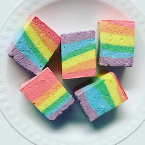 Rainbow (Vanilla) Gourmet Marshmallows  ~ 1 Dozen Gourmet Handcrafted Marshmallows