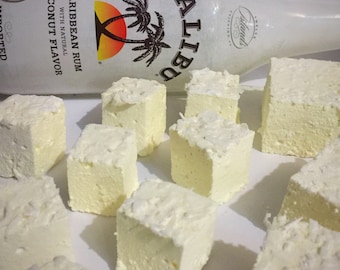 Malibu con Piña Gourmet Marshmallows  ~ 1 Dozen Gourmet Handcrafted Marshmallows