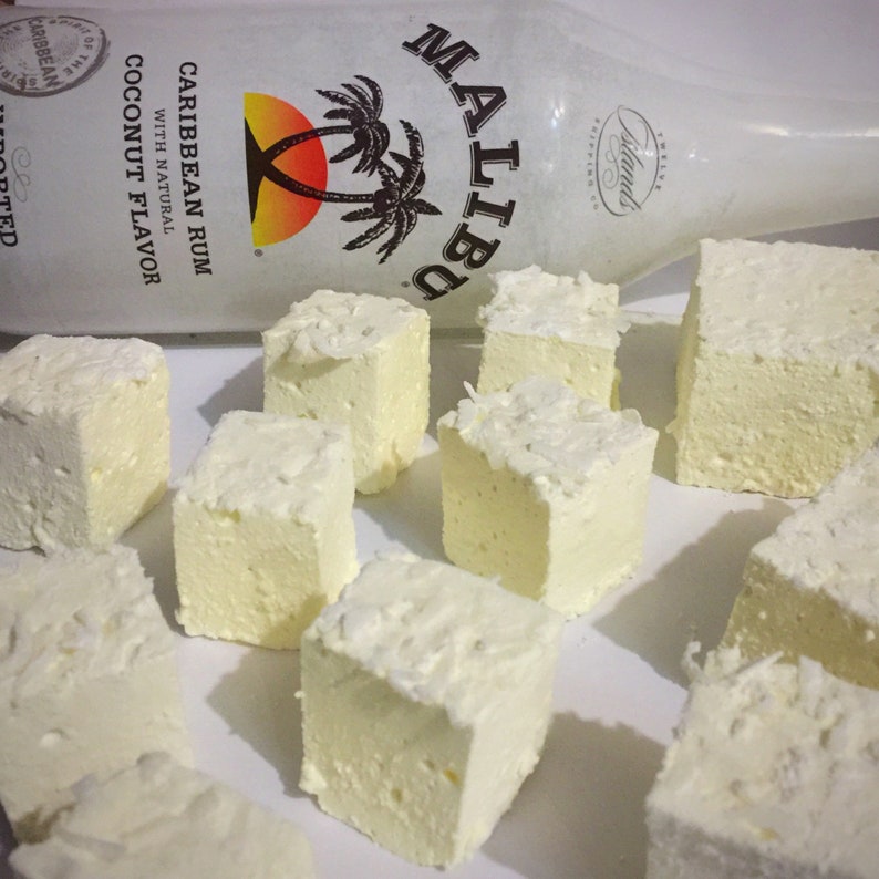 Malibu con Piña Gourmet Marshmallows 1 Dozen Gourmet Handcrafted Marshmallows image 1