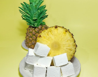 Tropical Pineapple Gourmet Marshmallows  ~ 1 Dozen Gourmet Handcrafted Marshmallows