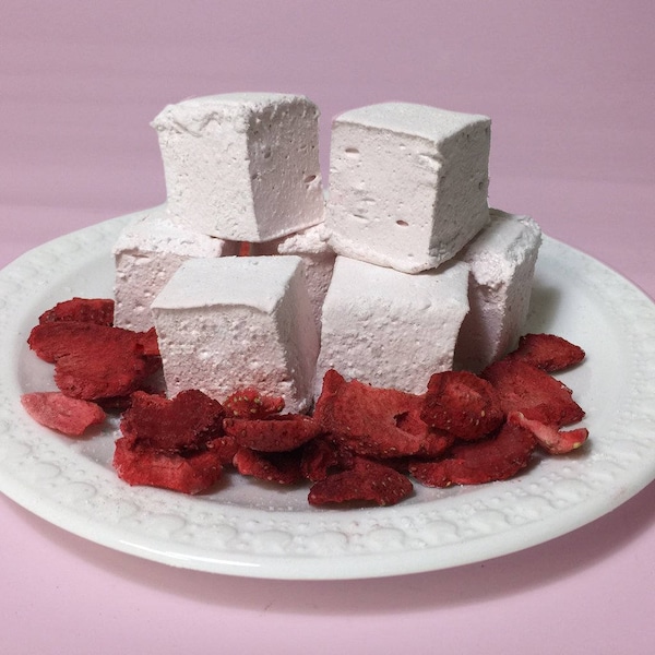 Strawberry Gourmet Marshmallows ~ 1 Dozen Gourmet Handcrafted Marshmallows