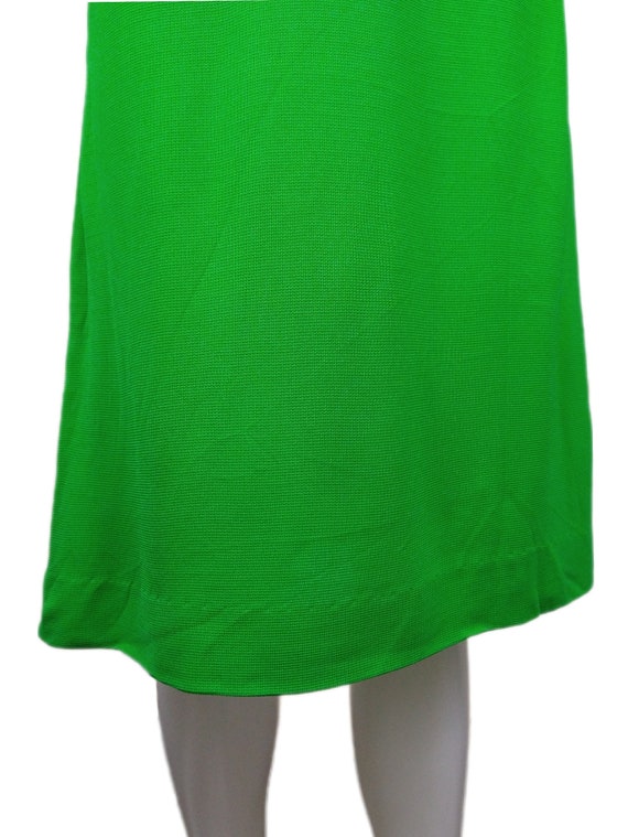 Vintage 60s Green Sleeveless Shift Dress 1960s Wo… - image 9