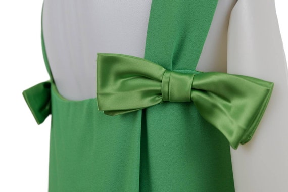 Vintage 60s Light Green Day Dress with Silk Bows … - image 5