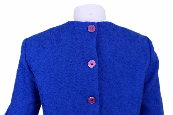 Vintage Deadstock 60s Cobalt Blue Wool Two-Piece … - image 6