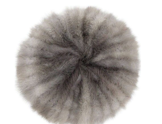 Vintage 50s / 60s Soft Grey Mink Fur Pillbox Hat … - image 7