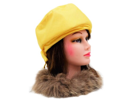 Vintage 50s The May Company Yellow Bubble Hat 195… - image 5