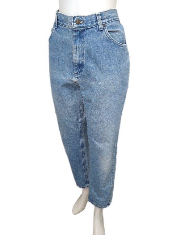 Vintage 80s Lee Light-wash High-waisted Denim Mom Jeans 1980s