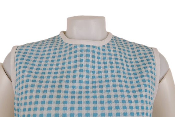 Vintage 60s Blue and White Checkered Picnic Dress… - image 3