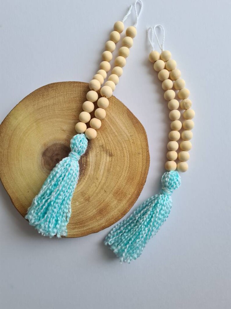 Pastel Beaded Tassel Curtain Tie Backs Boho Tie Backs Etsy