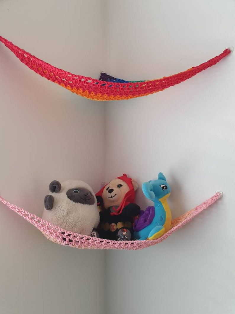 Rainbow Toy Hammock Soft Toy Storage Nursery Decor Bedroom Etsy