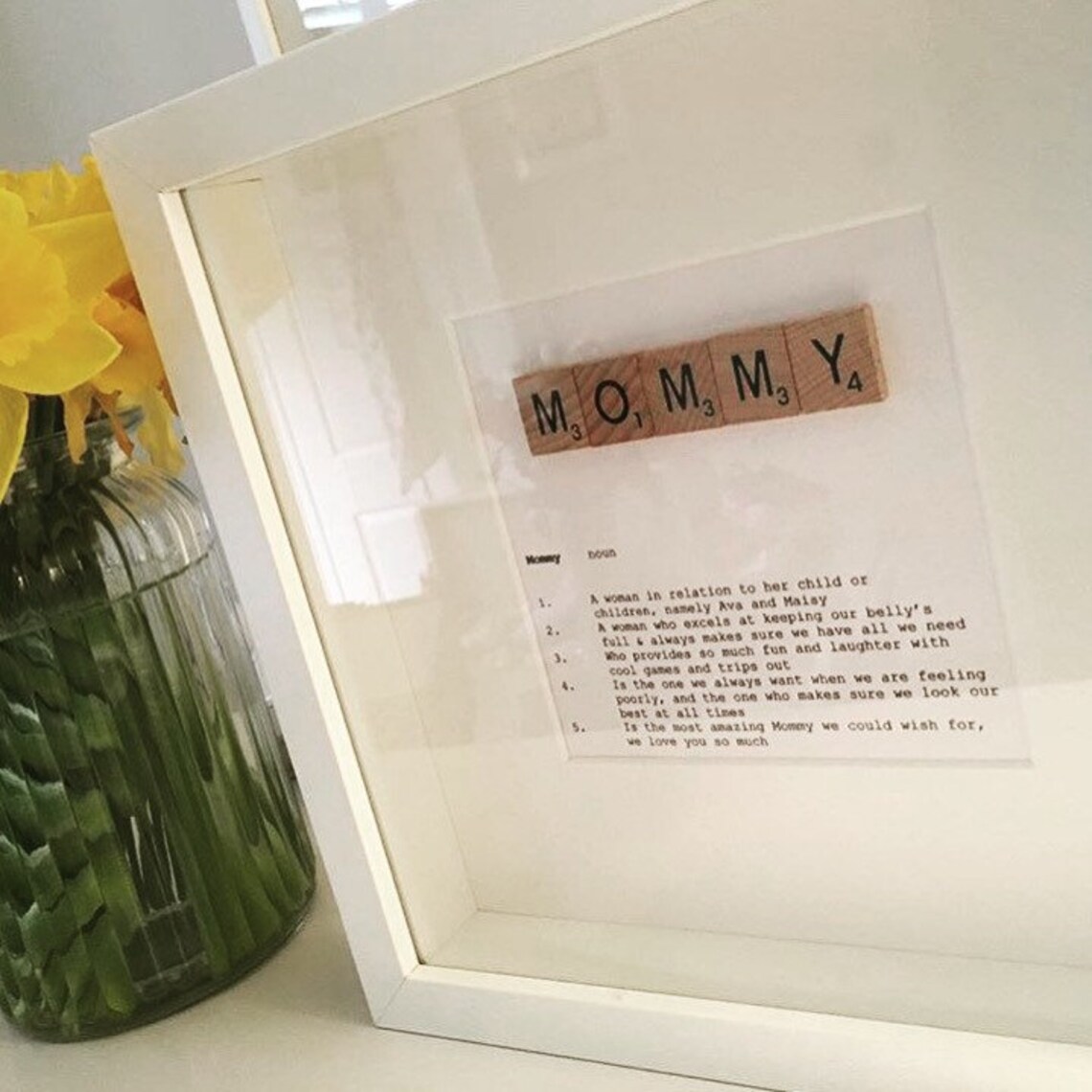Personalised Scrabble Frames Father's Day Birthday Gift Etsy