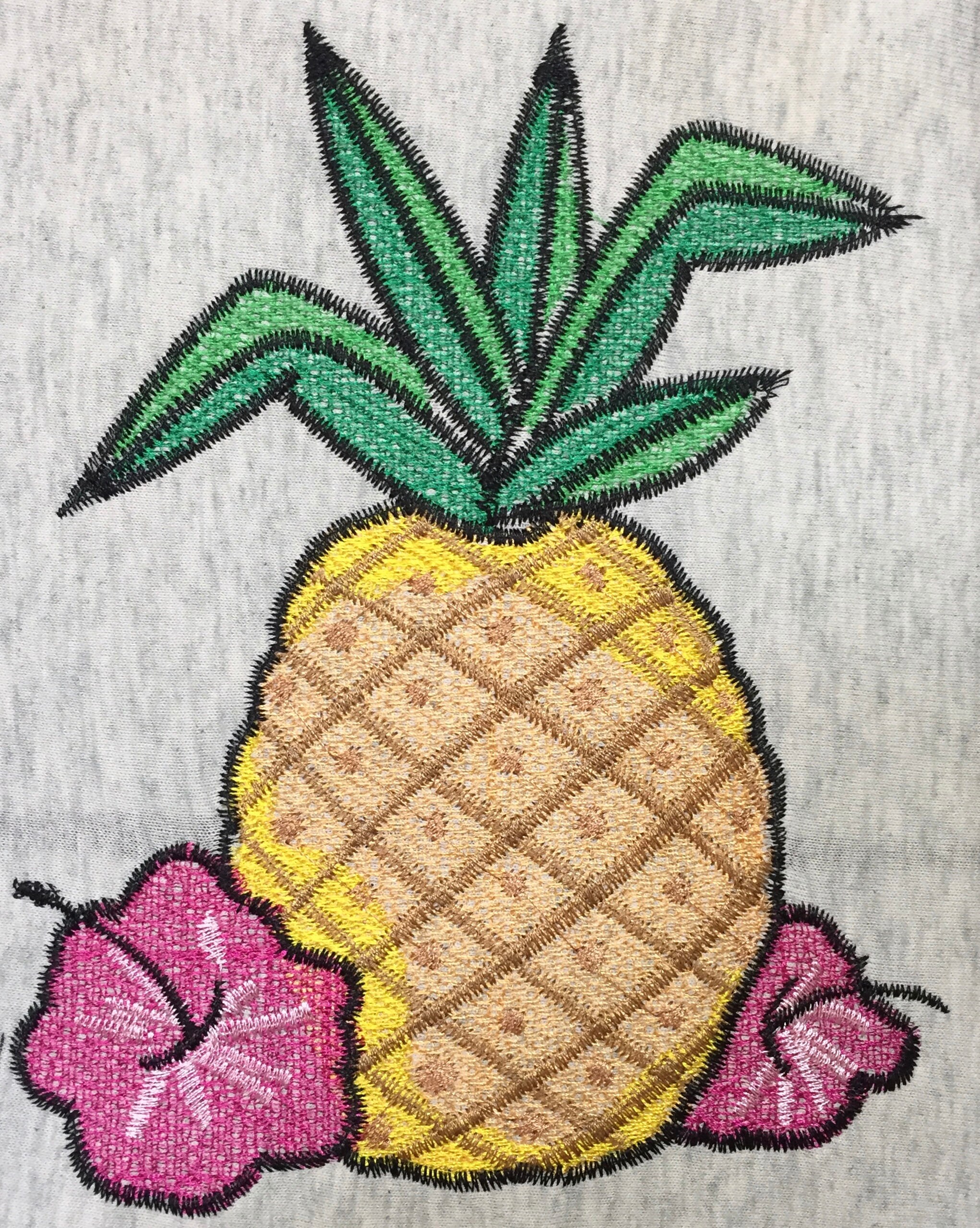 Embroidered Pineapple Shirt | Etsy