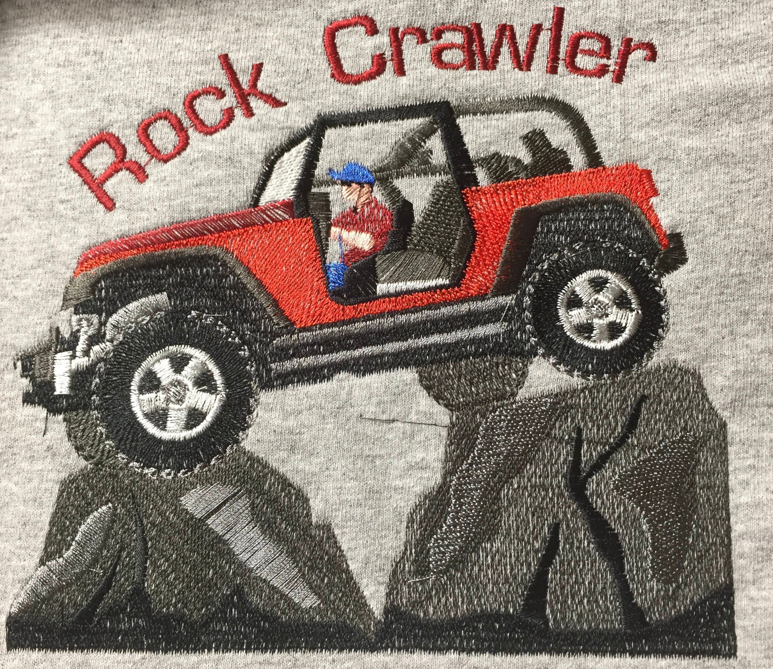 Embroidered Jeep rock Crawler Shirt - Etsy Hong Kong