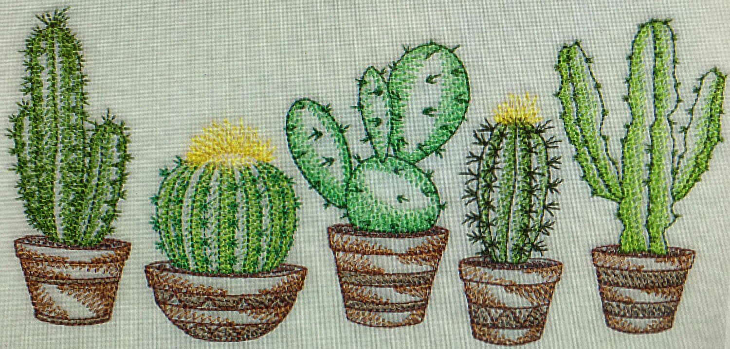 Embroidered prickly Pear Cactus Shirt 